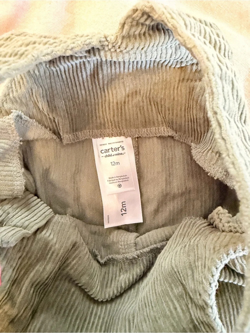 Carter's Boys Olive Corduroy Overalls for Kids